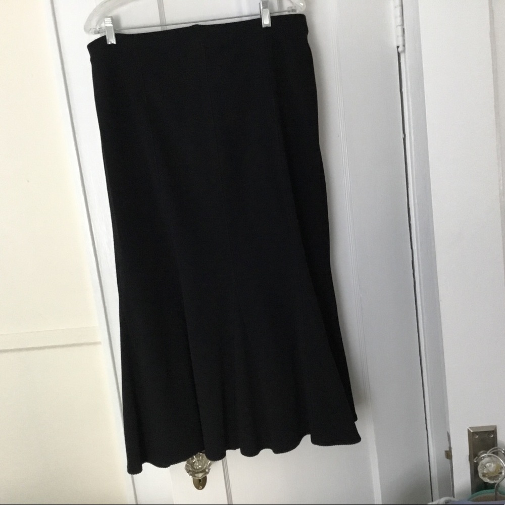 Eileen Fisher Black wool blend skirt